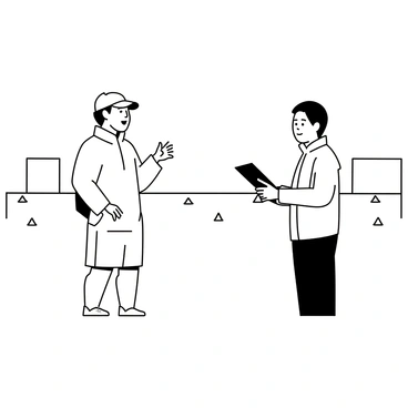 Ted Lasso is standing on a training ground, wearing a tracksuit and a baseball cap. He is animatedly discussing soccer tactics with his assistant coach, who is taking notes on a clipboard. The assistant coach is dressed in a similar sports outfit, with a focused expression. In the background, a soccer field is visible, with cones and training equipment arranged for practice. The sky is clear, and there are goalposts at either end of the field.