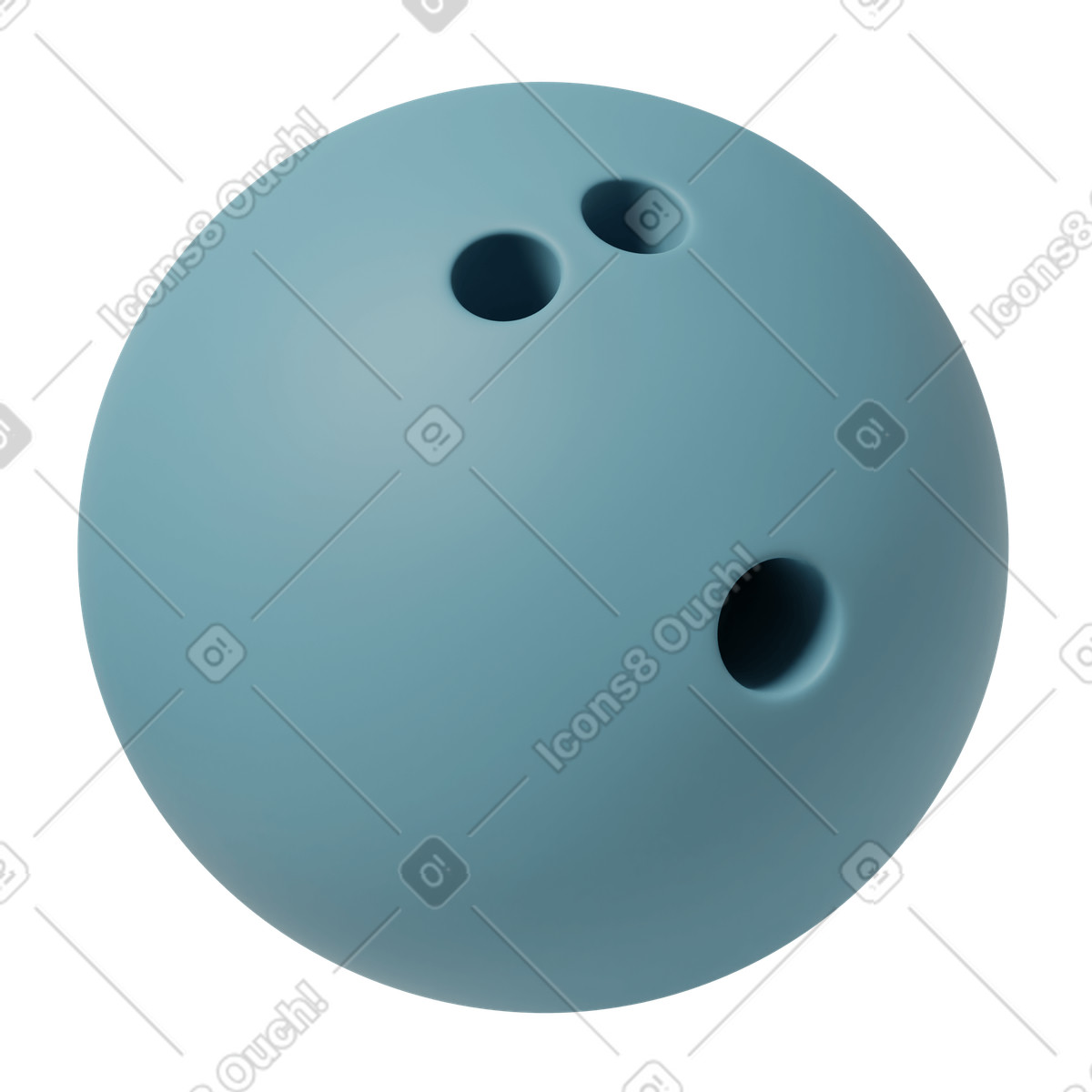 Bowling ball illustration in 3D Casual life style download in PNG, SVG