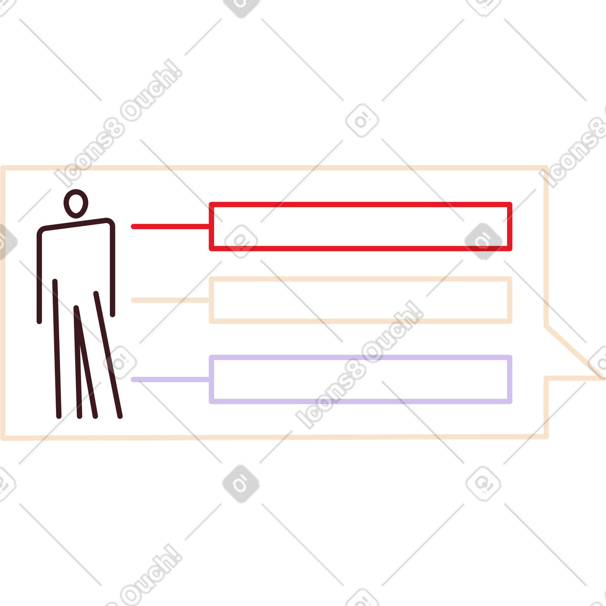 Folks スタイルの 図とテキストを含む吹き出し のイラストをPNG、SVG形式でダウンロード