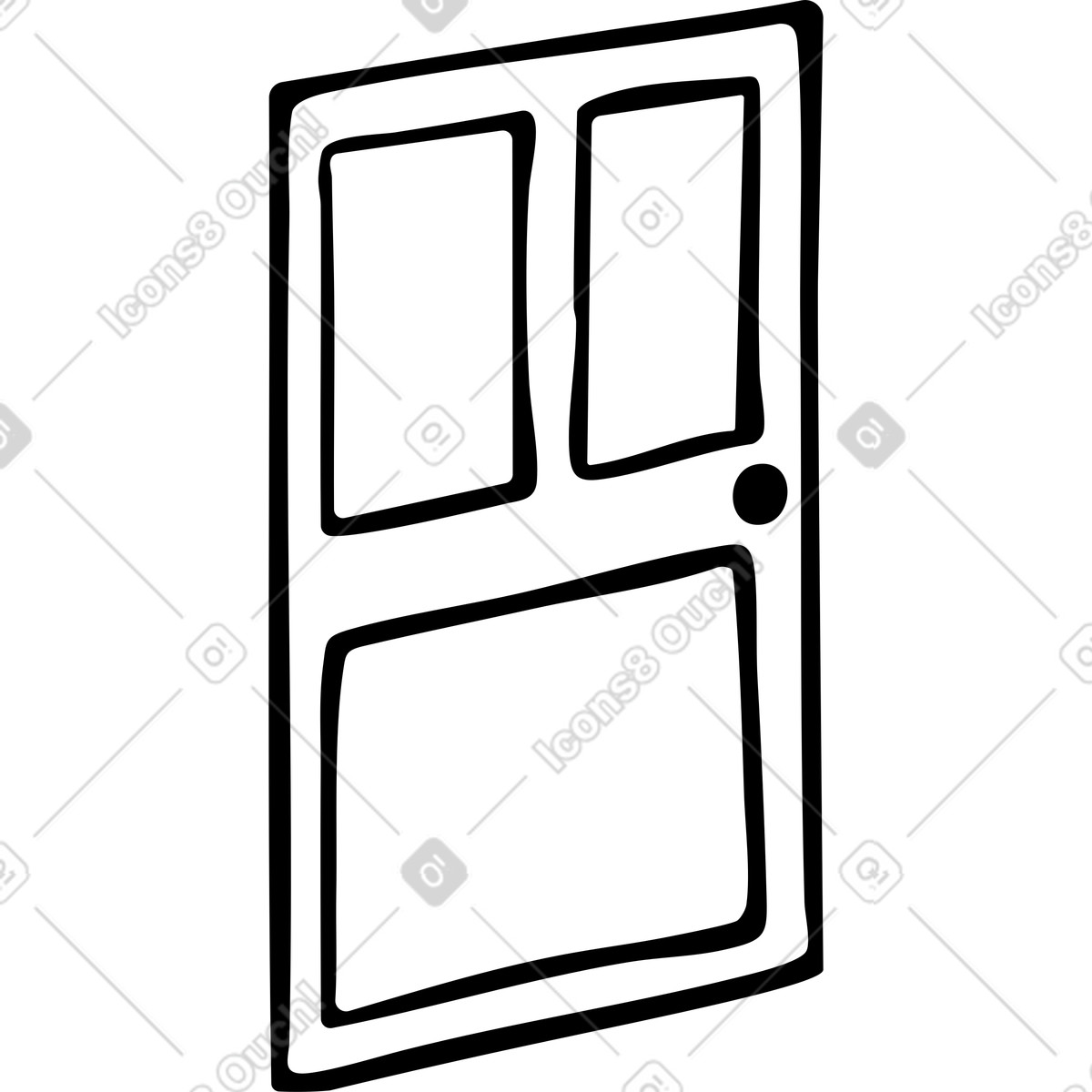 Door illustration in PNG, SVG