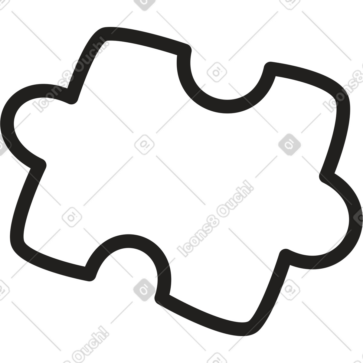 Puzzle piece illustration in Little style download in PNG, SVG