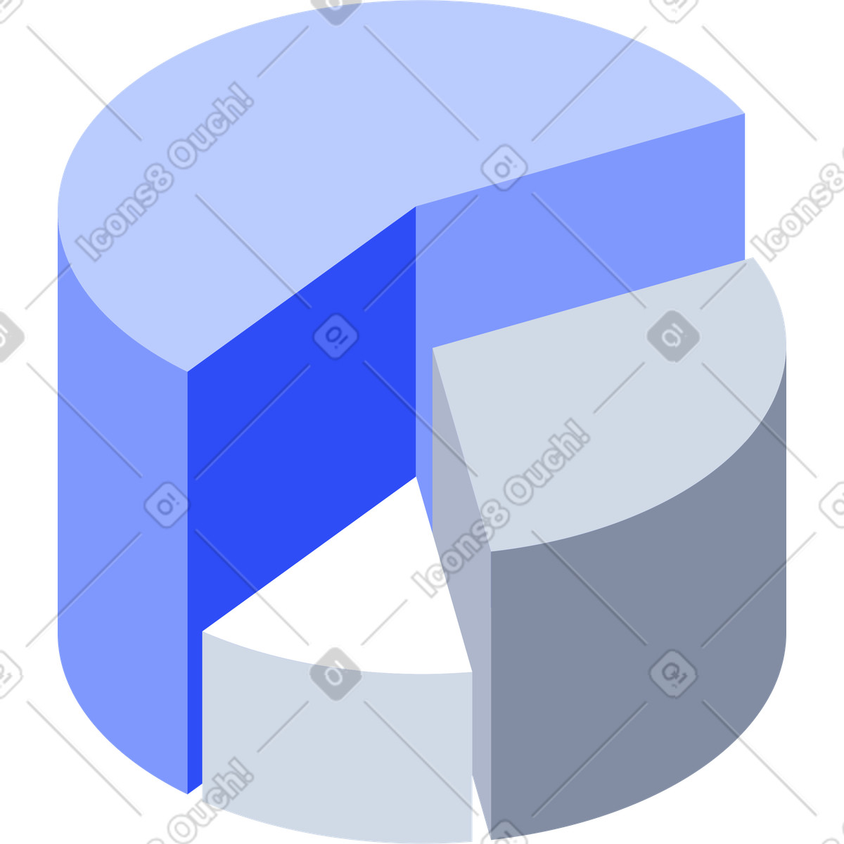 Ilustración Gráfico circular en estilo System a descargar en PNG y SVG