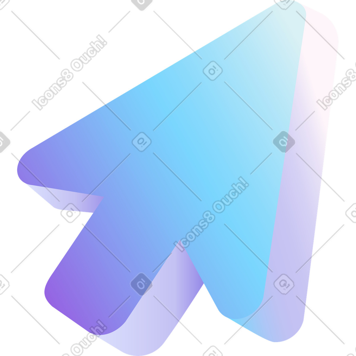 Cursor arrow illustration in Hi-tech style download in PNG, SVG