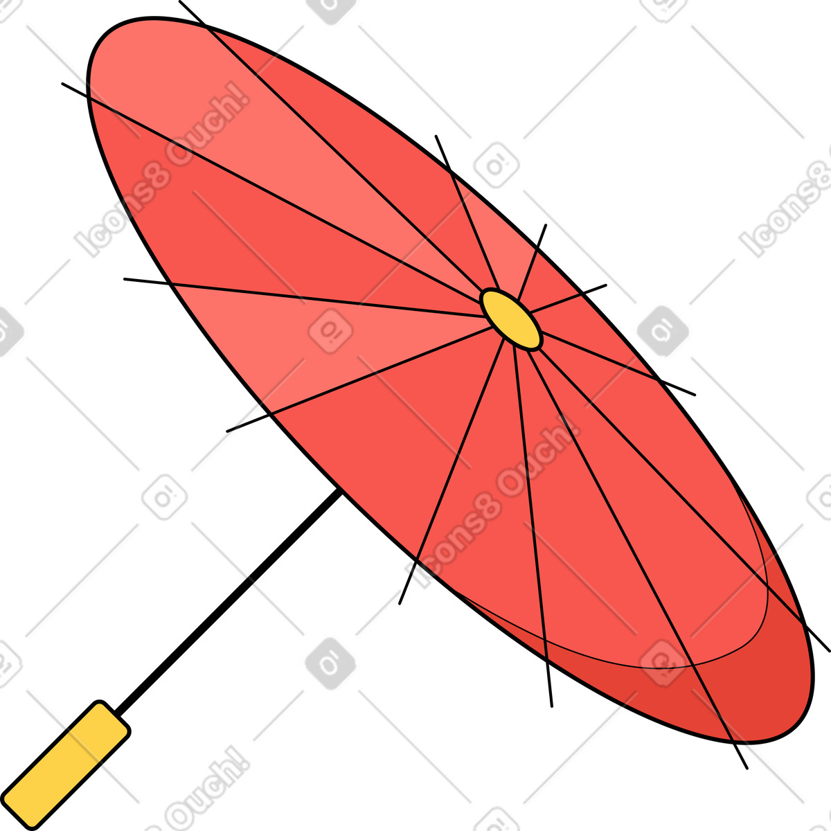 下载 Surr 风格的 中国伞 插画，支持 PNG、SVG 格式