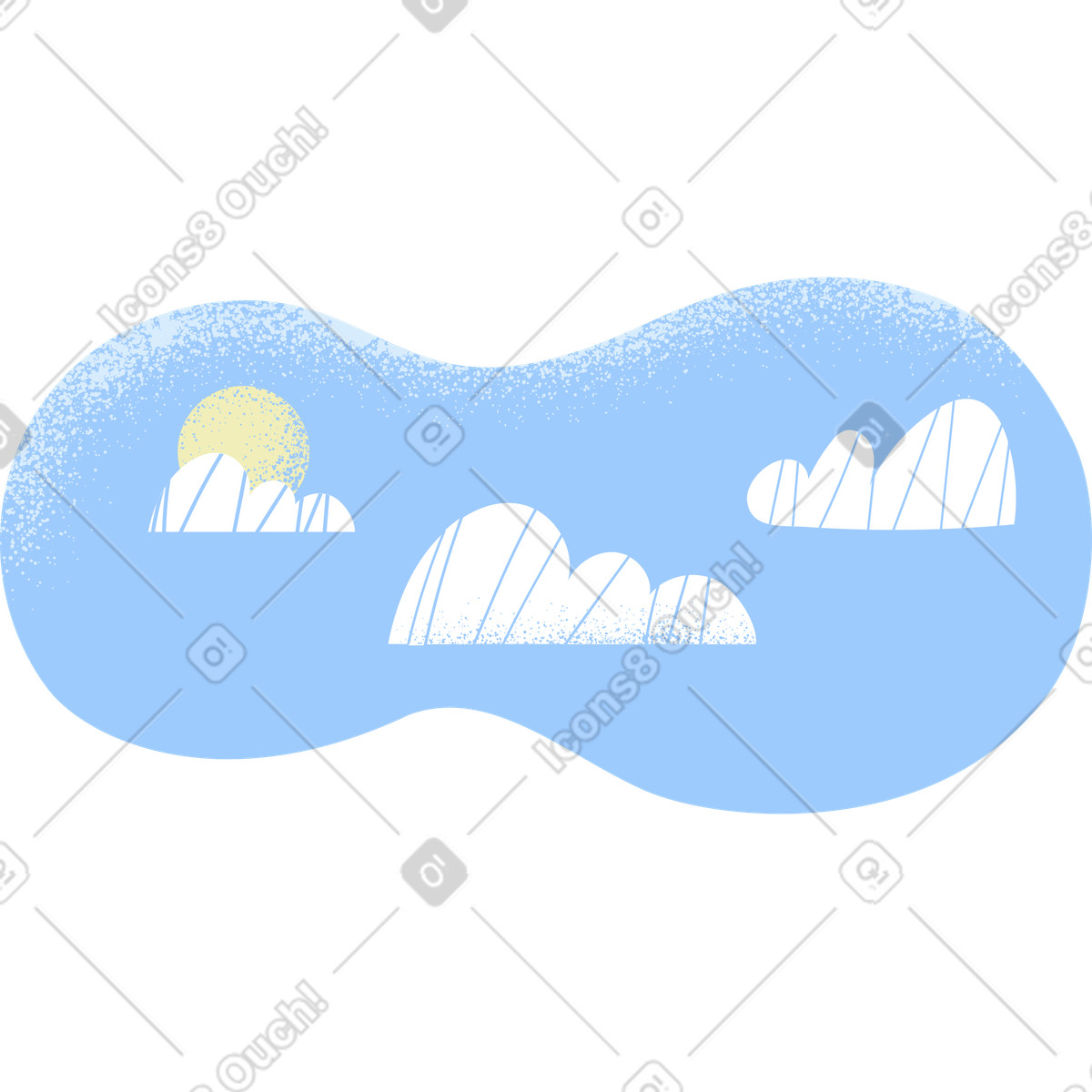 Sky illustration in Pale style download in PNG, SVG