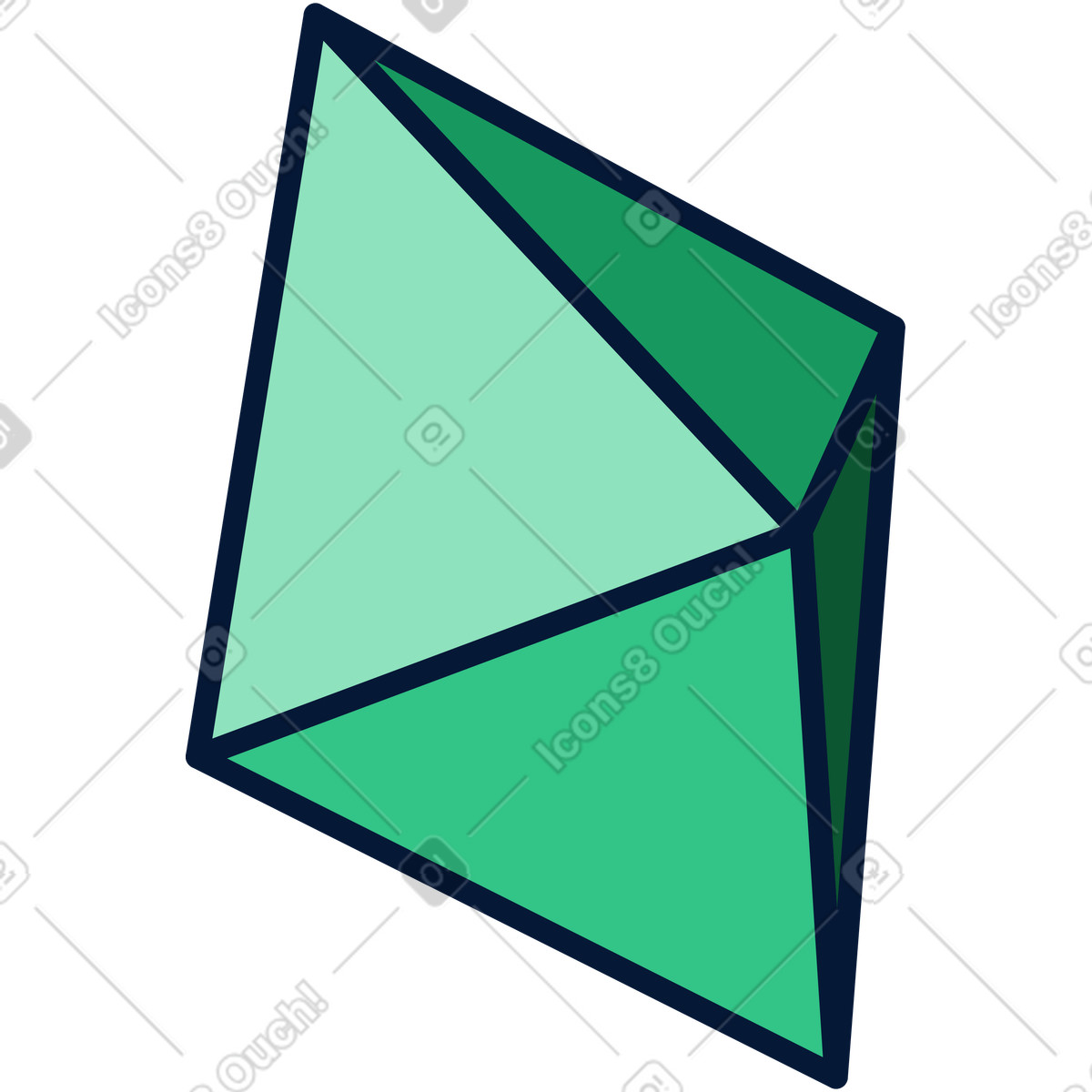 Ilustração de Octaedro em no estilo Neat para baixar em PNG, SVG
