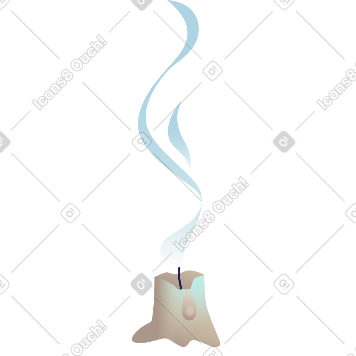 Candela spenta illustrazione in stile Halloween Party scarica in PNG, SVG
