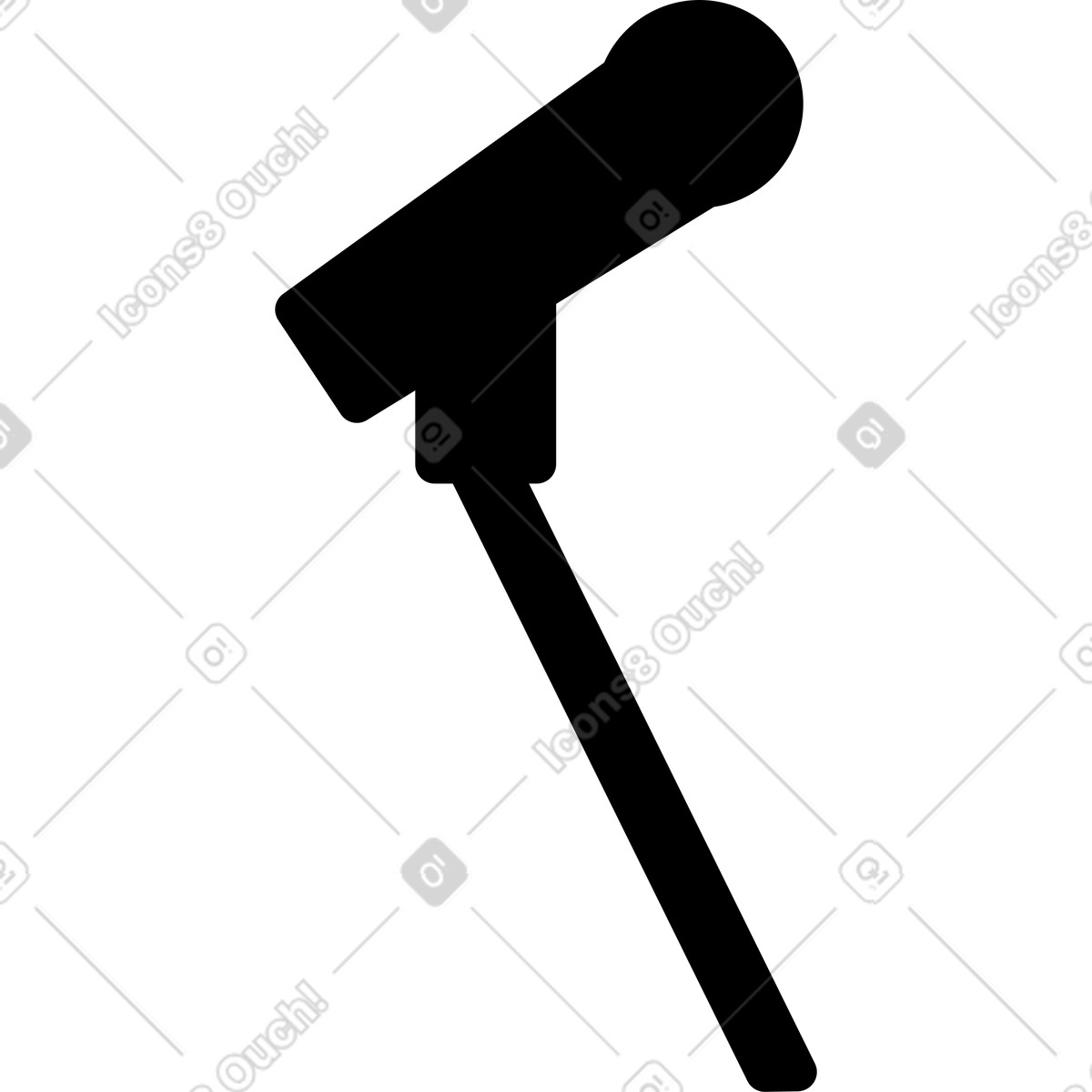 下载 Notion Line Art 风格的 Microphone on stand for podcast recording and voiceover studio sessions 插画，支持 PNG、SVG 格式