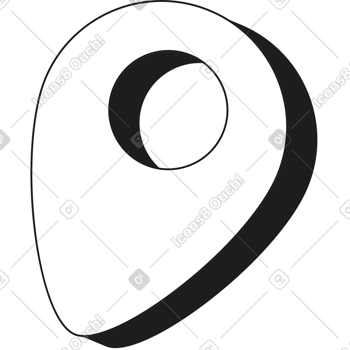 Strict スタイルの ジオタグ のイラストをPNG、SVG形式でダウンロード