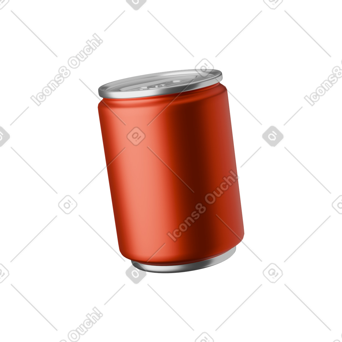 Red Can illustration in 3D Kindy style download in PNG, SVG