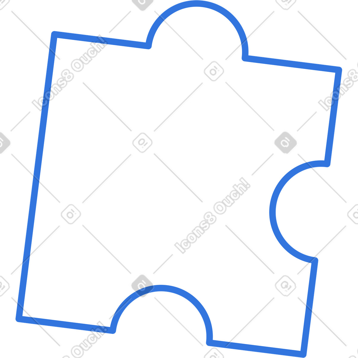 Puzzle piece illustration in Sky style download in PNG, SVG