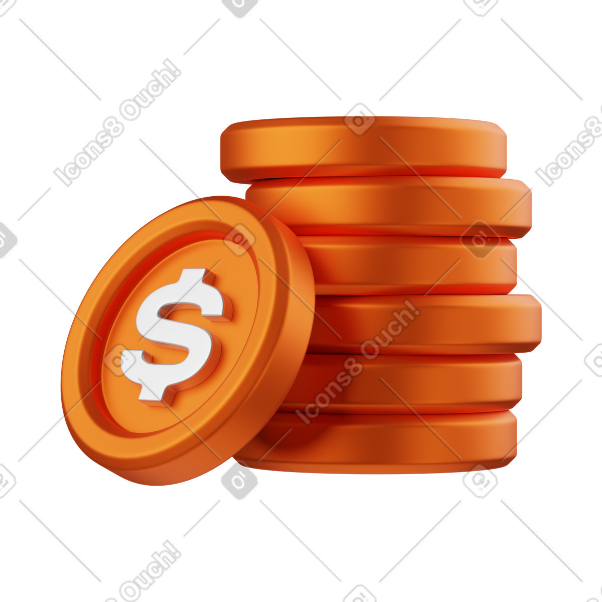Coins illustration in PNG, SVG