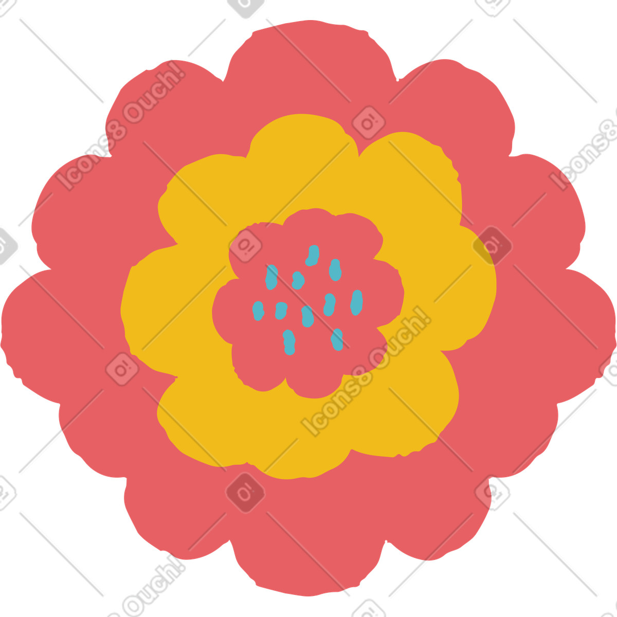 Flamenco スタイルの ローズ のイラストをPNG、SVG形式でダウンロード