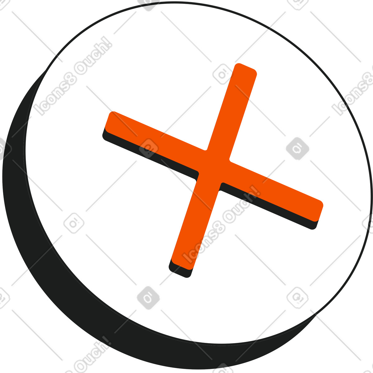Cross illustration in Strict style download in PNG, SVG