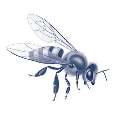 Close-up view of a bee's wings showing intricate vein patterns