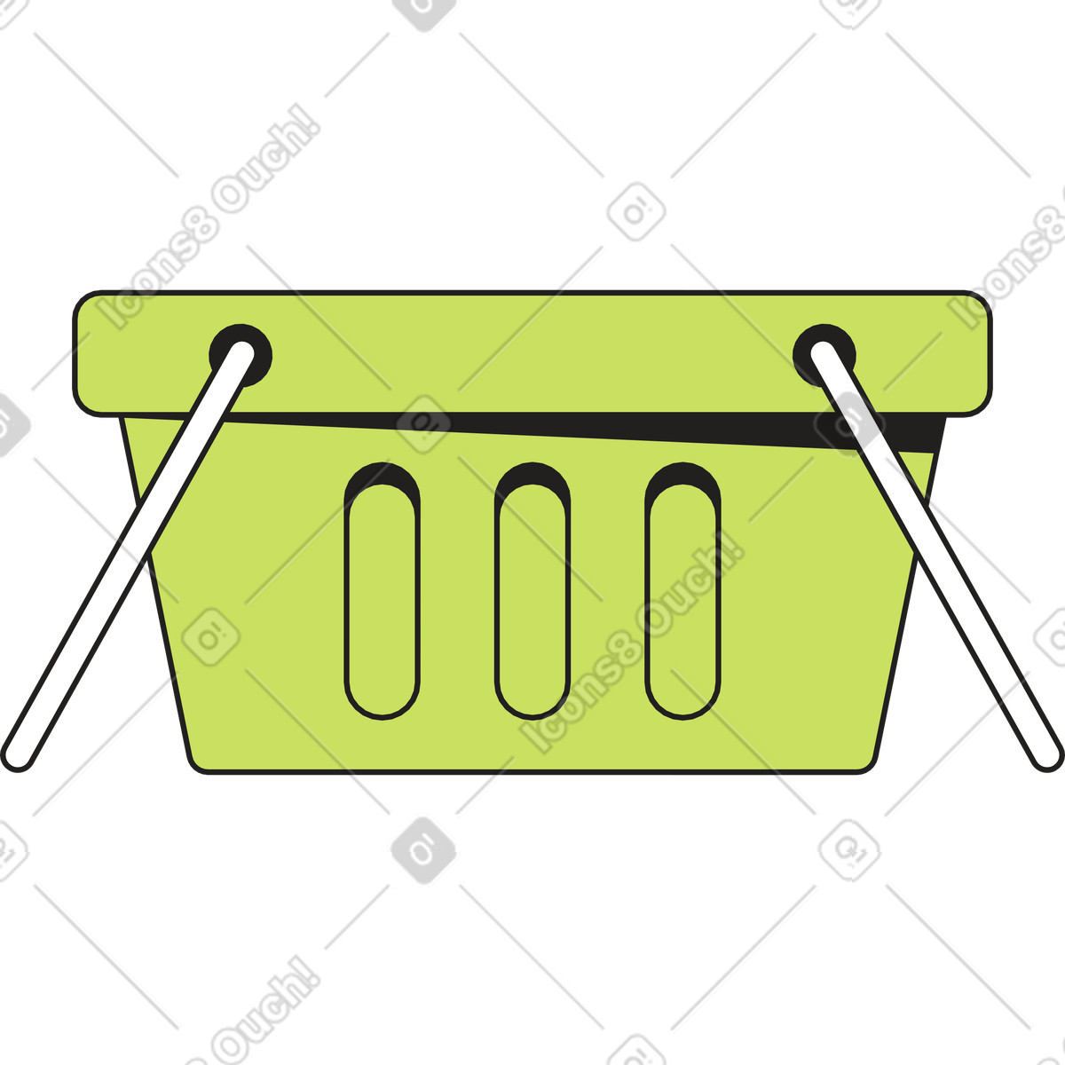 Ilustração de Cesta compras vazia em no estilo Dazzle para baixar em PNG, SVG