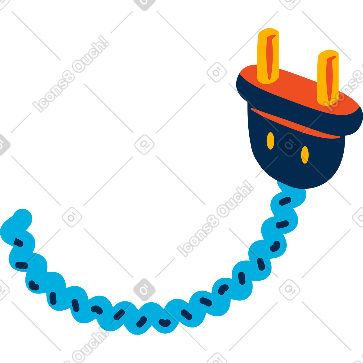 Ilustração de Tomada corrente alternada em no estilo Flame para baixar em PNG, SVG