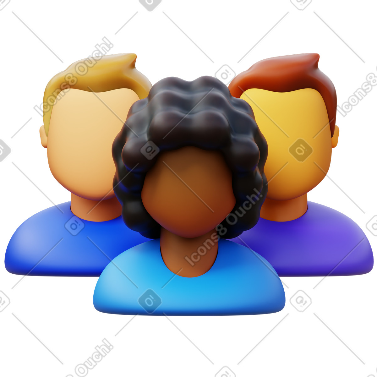 Group illustration showcasing diverse individuals clipart image in PNG SVG GIF