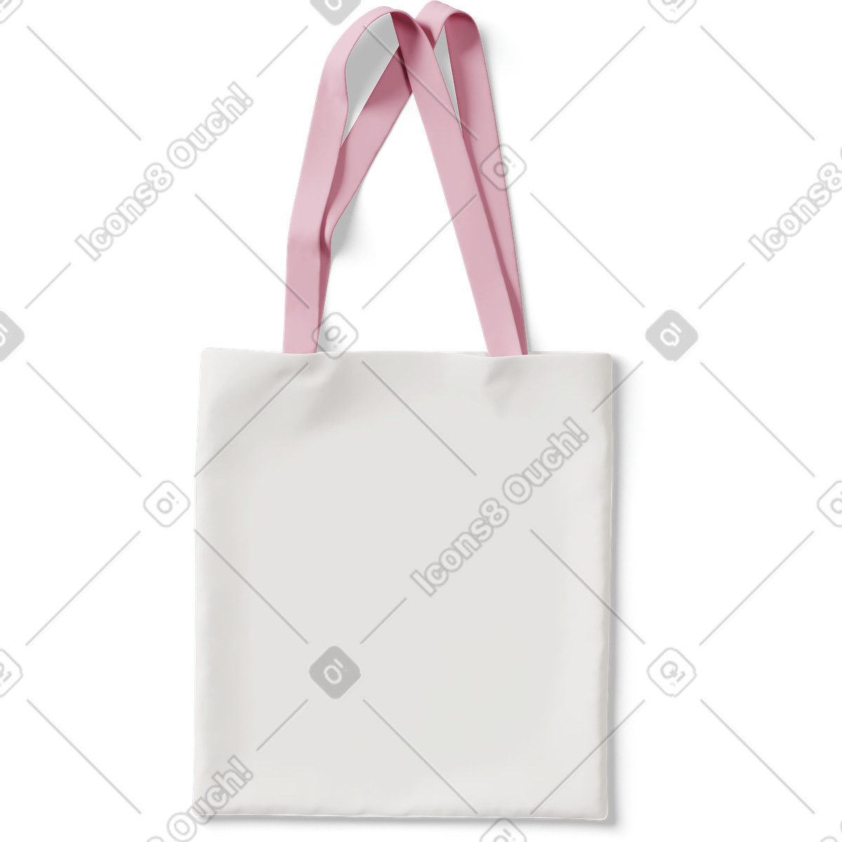 3D Casual life 스타일의 Tote bag mockup 일러스트레이션 PNG, SVG 다운로드