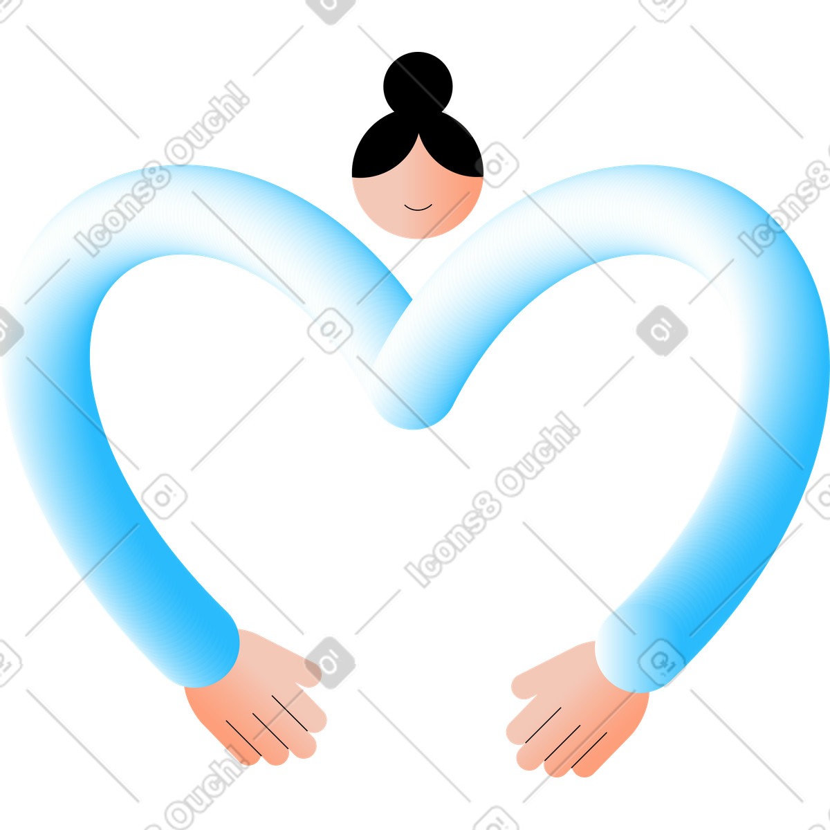 下载 Knotty 风格的 拿着东西的年轻女人 插画，支持 PNG、SVG 格式