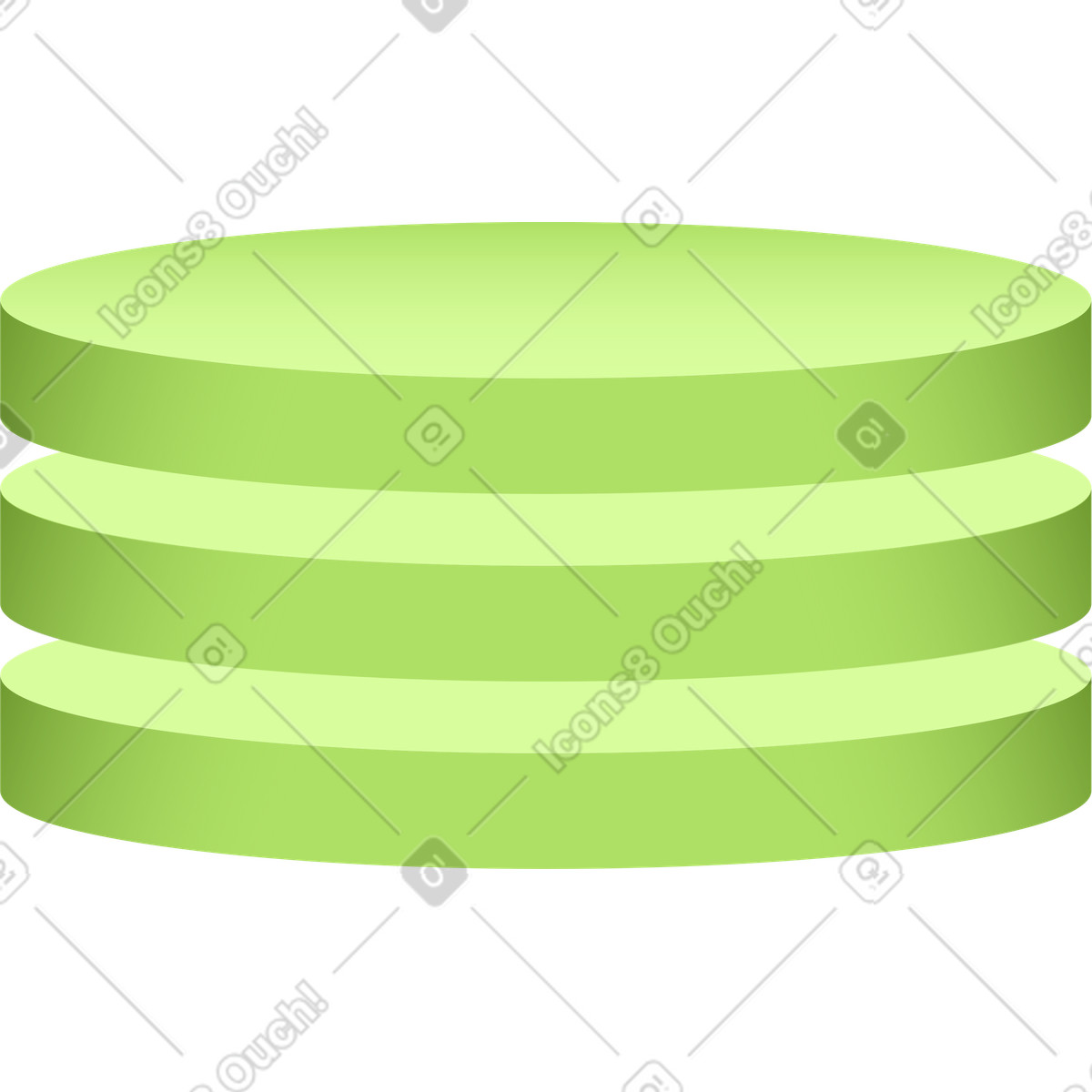 Tre cilindri illustrazione in stile Levels scarica in PNG, SVG