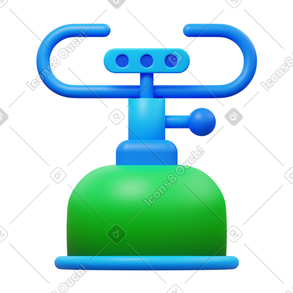 3D Fluency スタイルの Gas bunsen のイラストをPNG、SVG形式でダウンロード