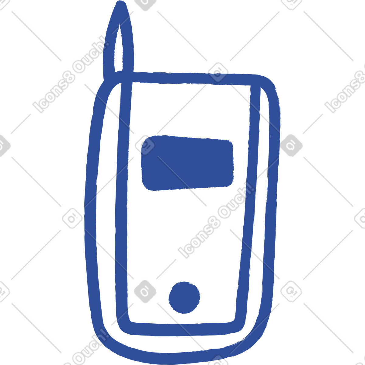 Cell phone illustration in Lime style download in PNG, SVG
