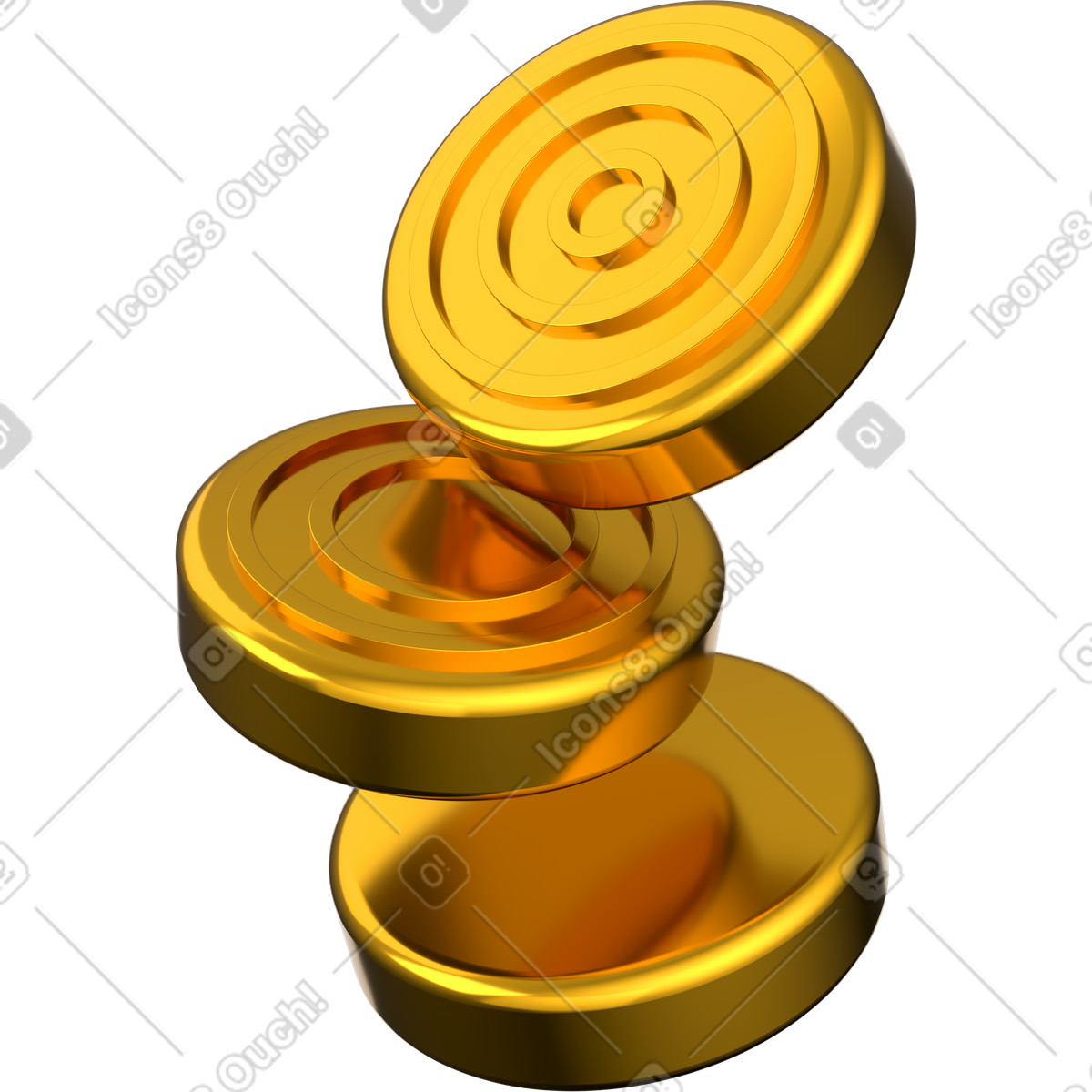 Illustration Investment profit increase, business revenue growth, capital accumulation dans le style 3D Grid à télécharger aux formats PNG, SVG