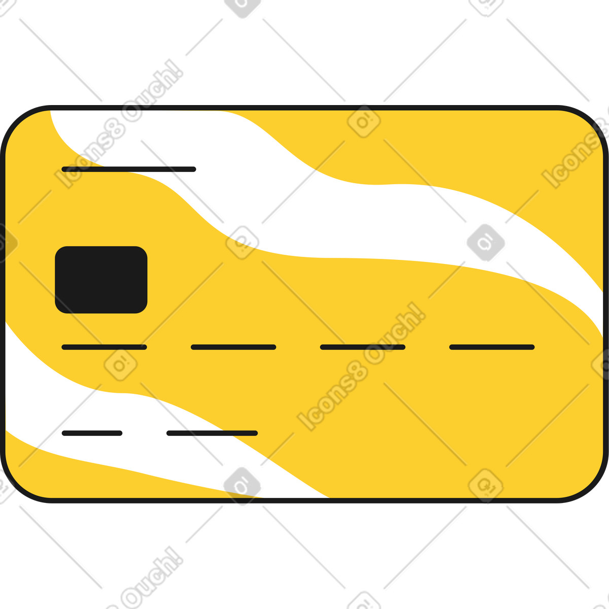 Kreditkarte groß-Illustration im Taxi-Stil als Download in PNG, SVG