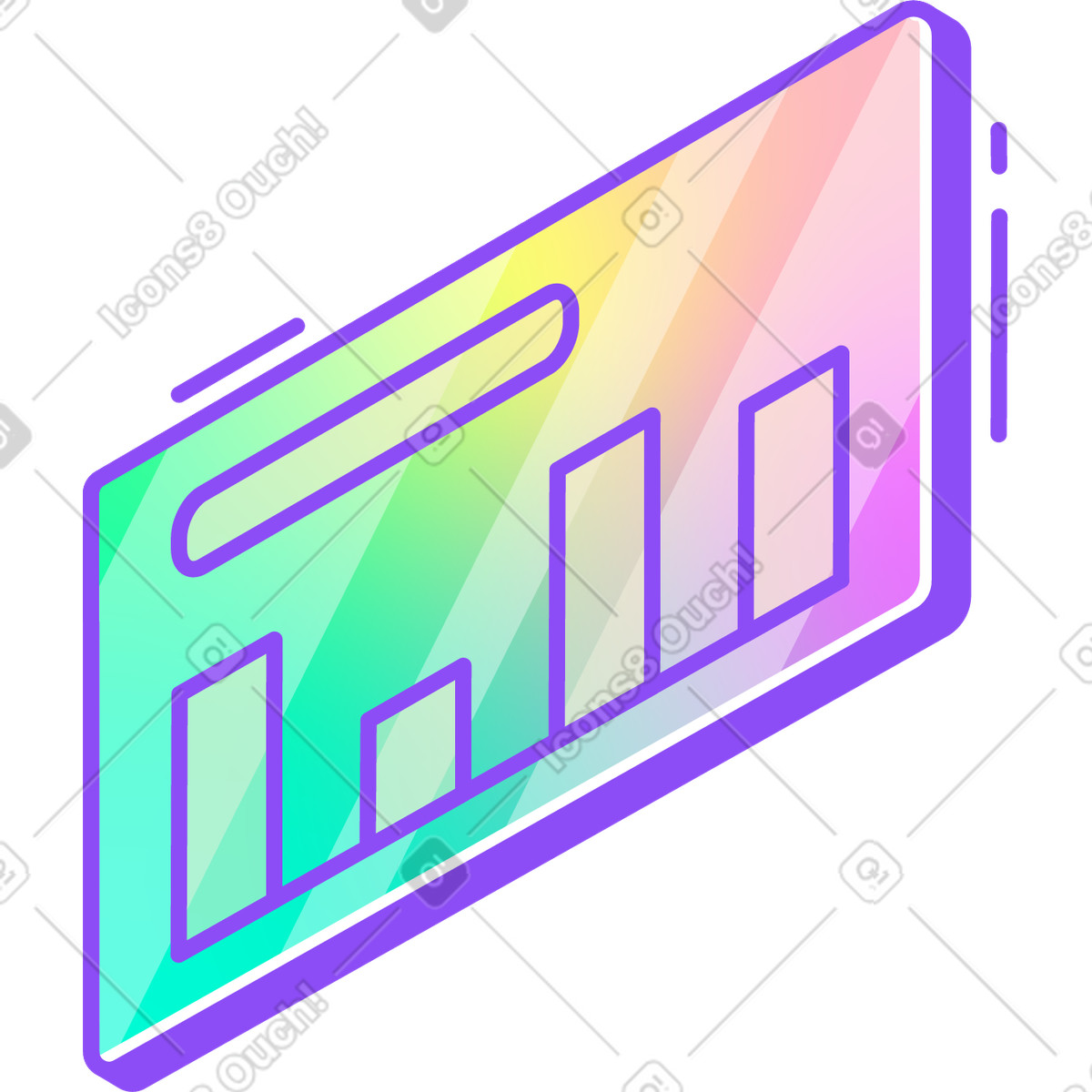 Illustration Graphique dans le style Holographic à télécharger aux formats PNG, SVG