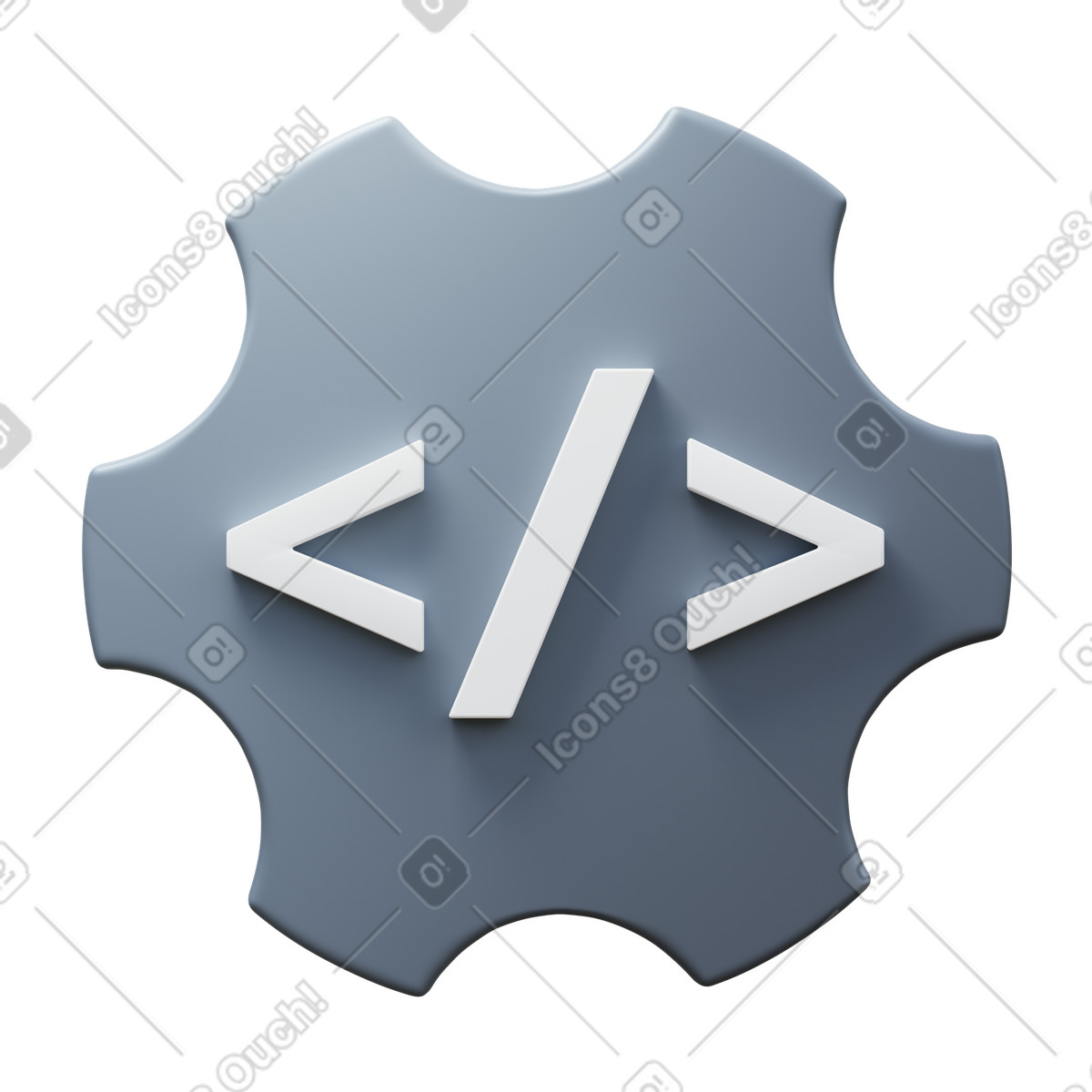 Backend development illustration in 3D Fluency style download in PNG, SVG