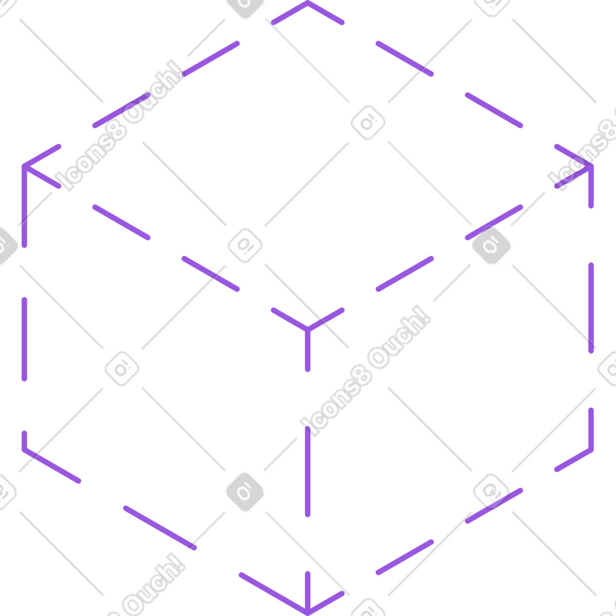 Dashed geometric shape illustration in Hi-tech style download in PNG, SVG