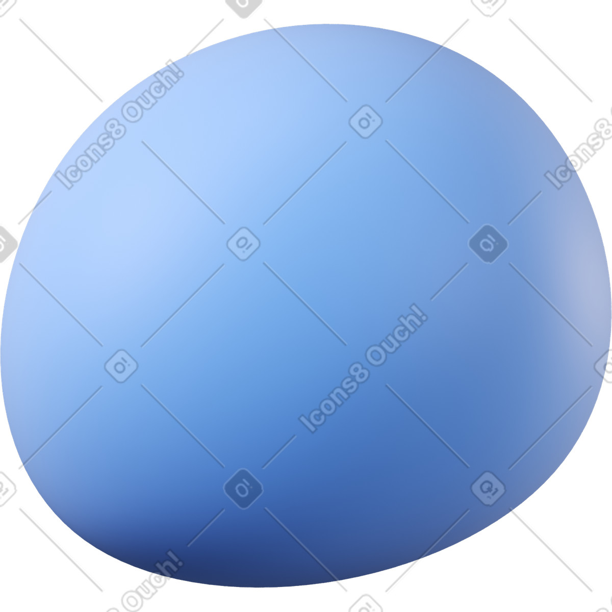 Forma rotonda blu 3d illustrazione in stile Buddy scarica in PNG, SVG