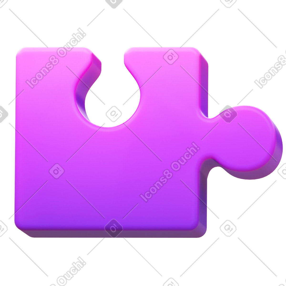 Puzzle illustration in 3D Fluency style download in PNG, SVG