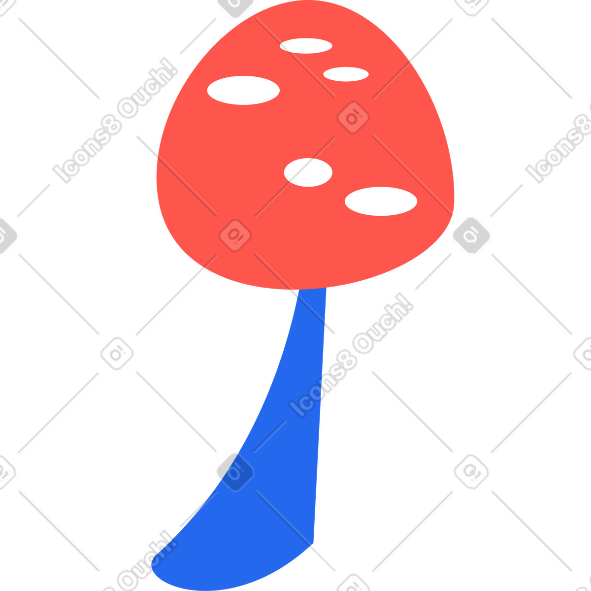 Illustration Champignon- dans le style Kingdom à télécharger aux formats PNG, SVG