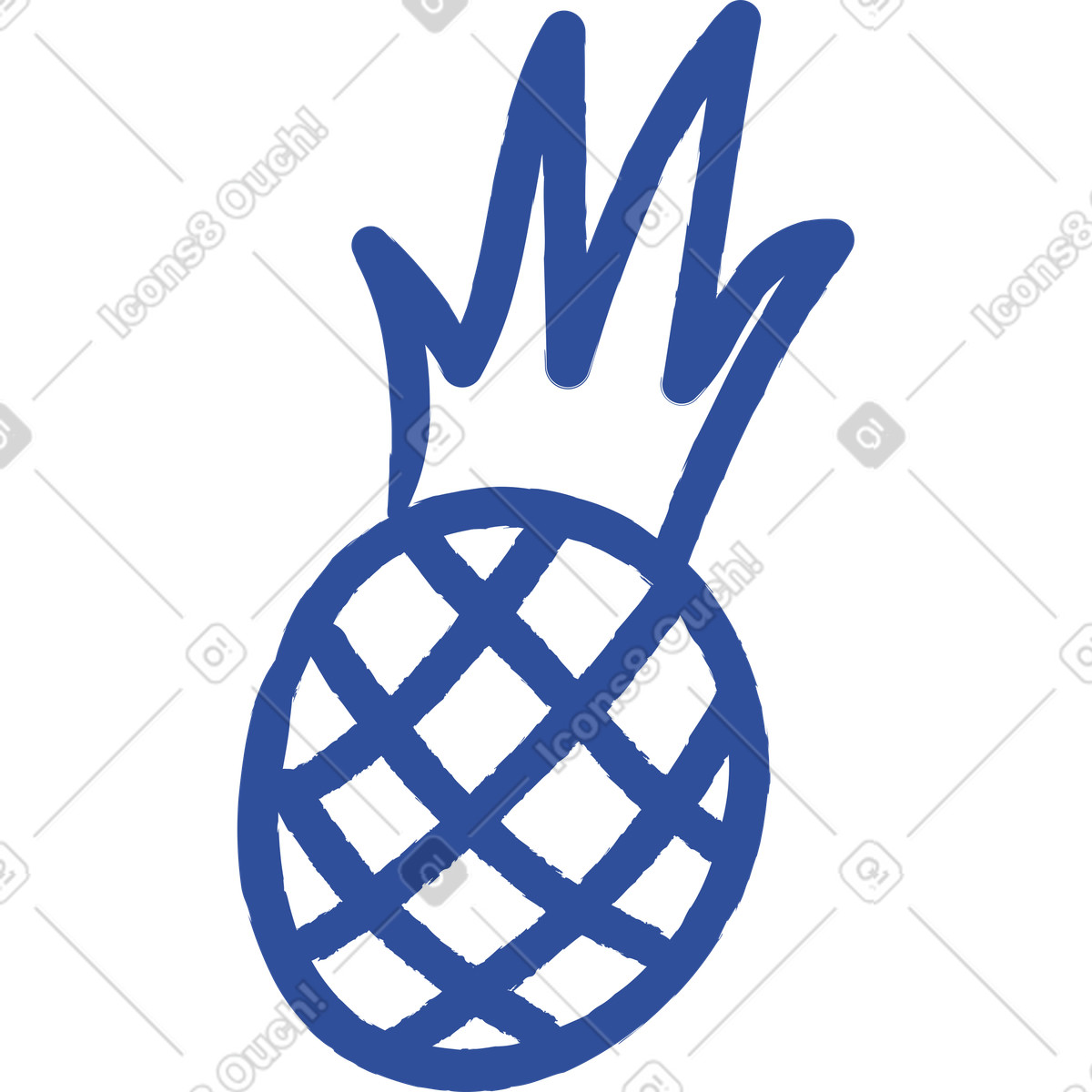 Ananas illustrazione in stile Lime scarica in PNG, SVG