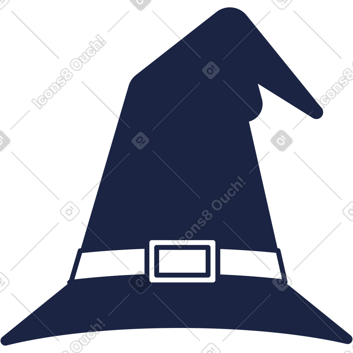 Illustration Chapeau de sorcière dans le style Urban Line à télécharger aux formats PNG, SVG