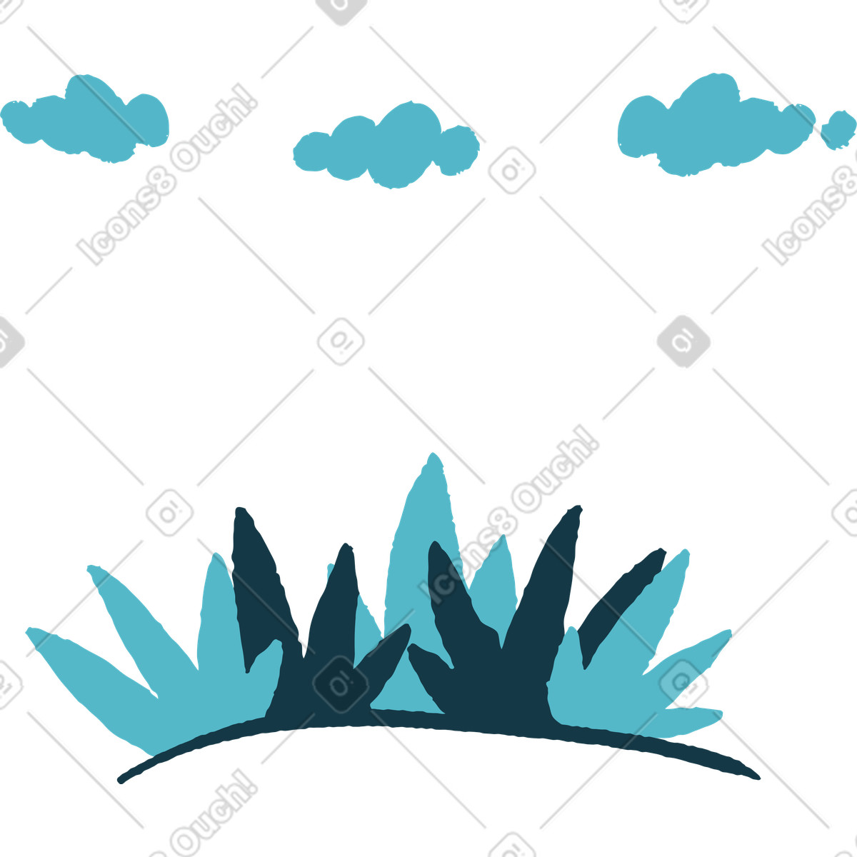 Campo illustrazione in stile Flamenco scarica in PNG, SVG