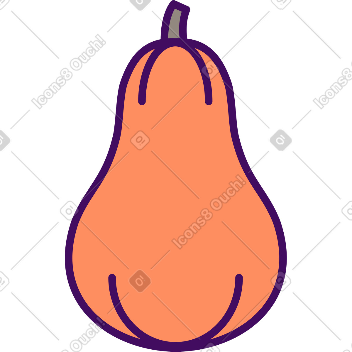 Pumpkin illustration in Simplistic style download in PNG, SVG
