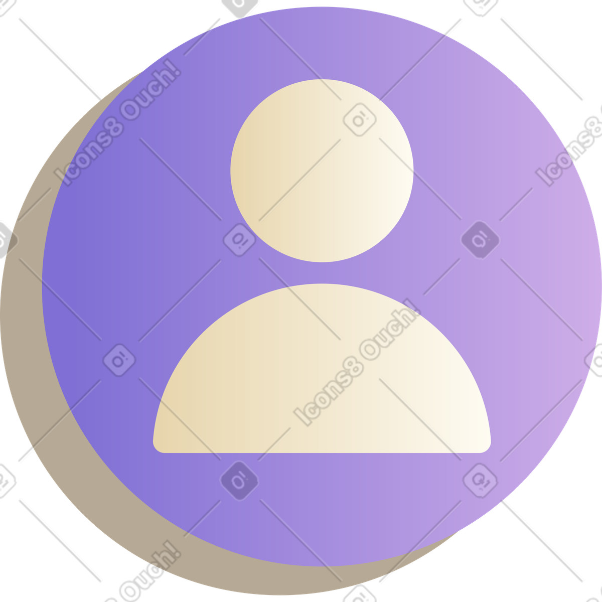 Lila avatar-Illustration im Silky-Stil als Download in PNG, SVG
