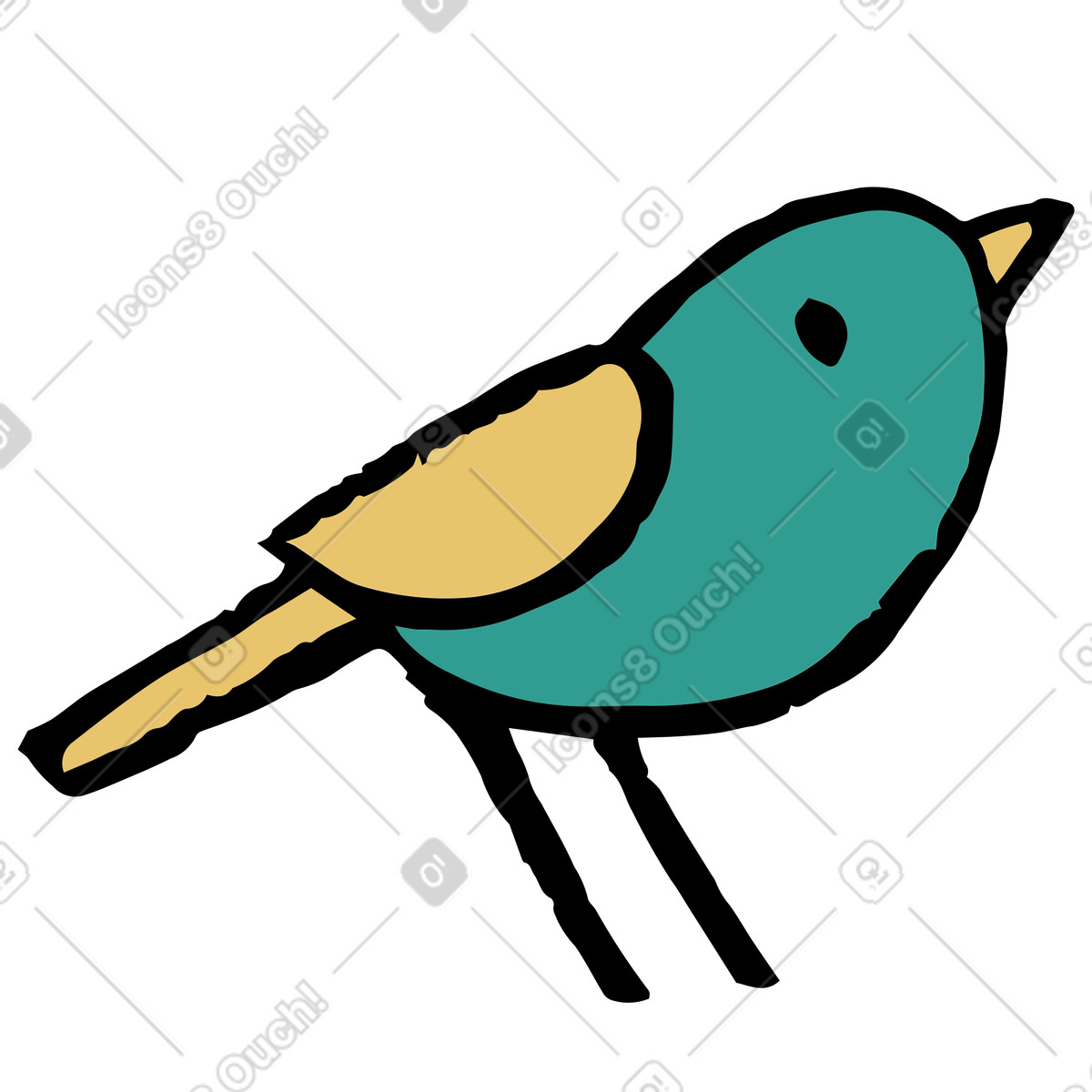 下载 Scandi 风格的 小鸟 插画，支持 PNG、SVG 格式