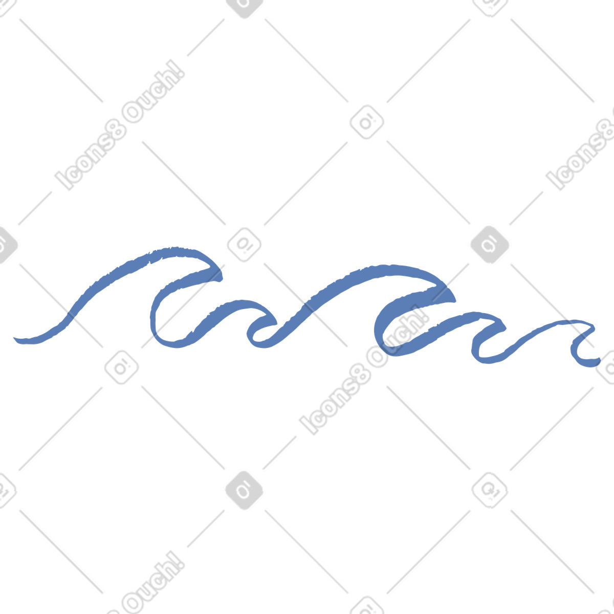 Waves illustration in Scandi style download in PNG, SVG