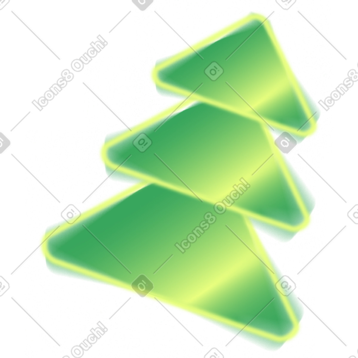 Christmas tree illustration in Burst style download in PNG, SVG