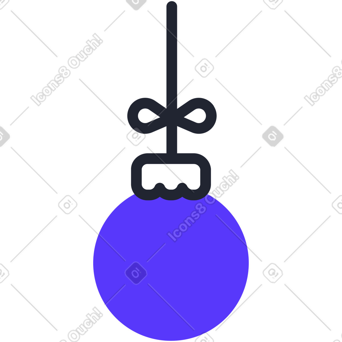 Ilustración Pelota de navidad en estilo Pablita a descargar en PNG y SVG