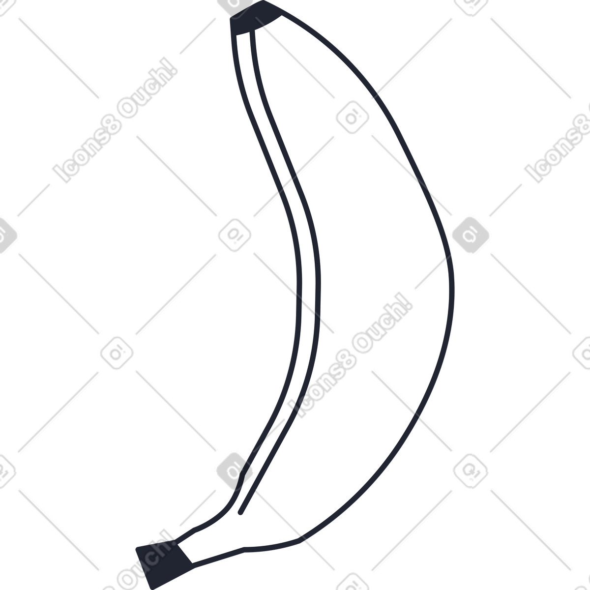 Banana illustrazione in stile Pablita scarica in PNG, SVG
