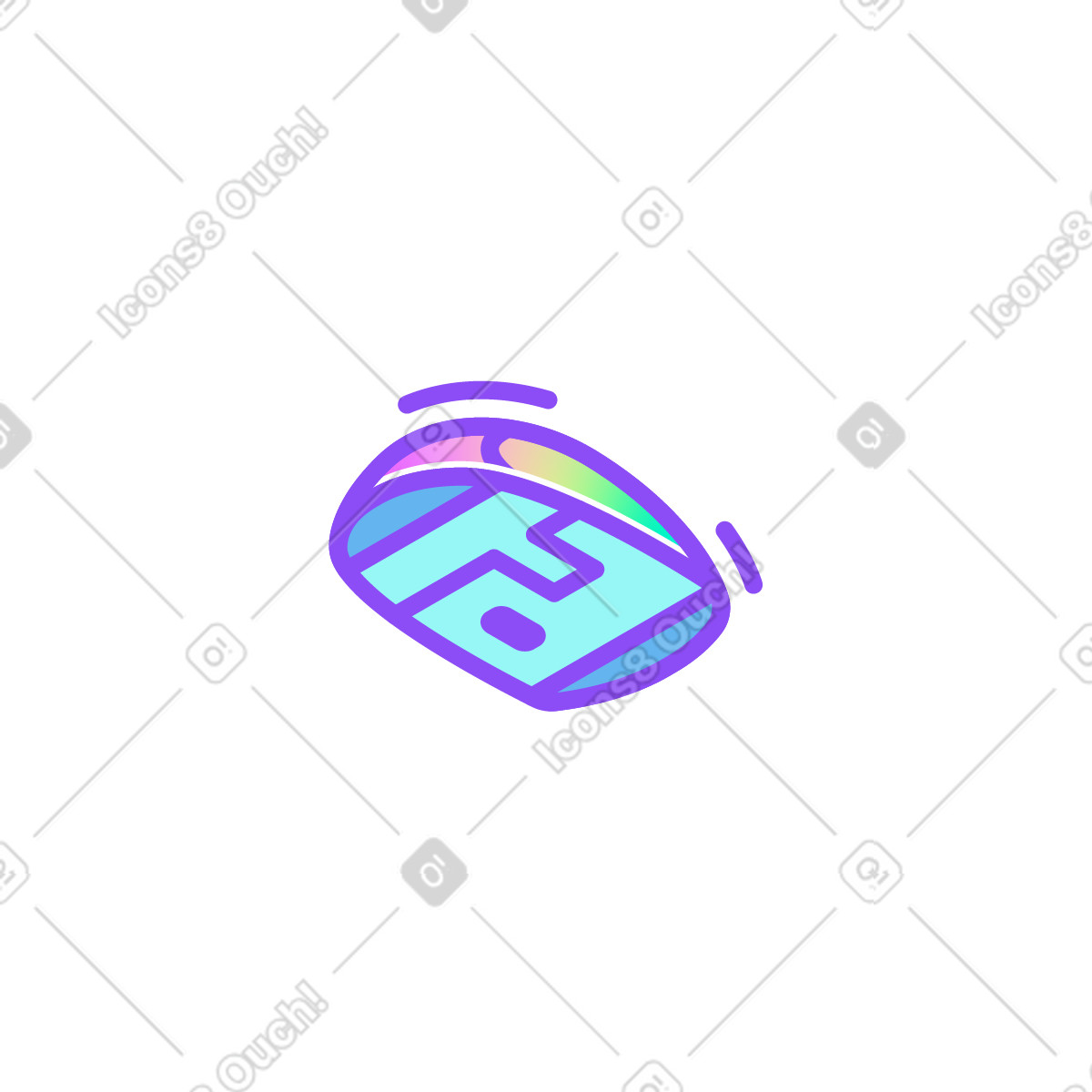 Mouse del computer illustrazione in stile Holographic scarica in PNG, SVG