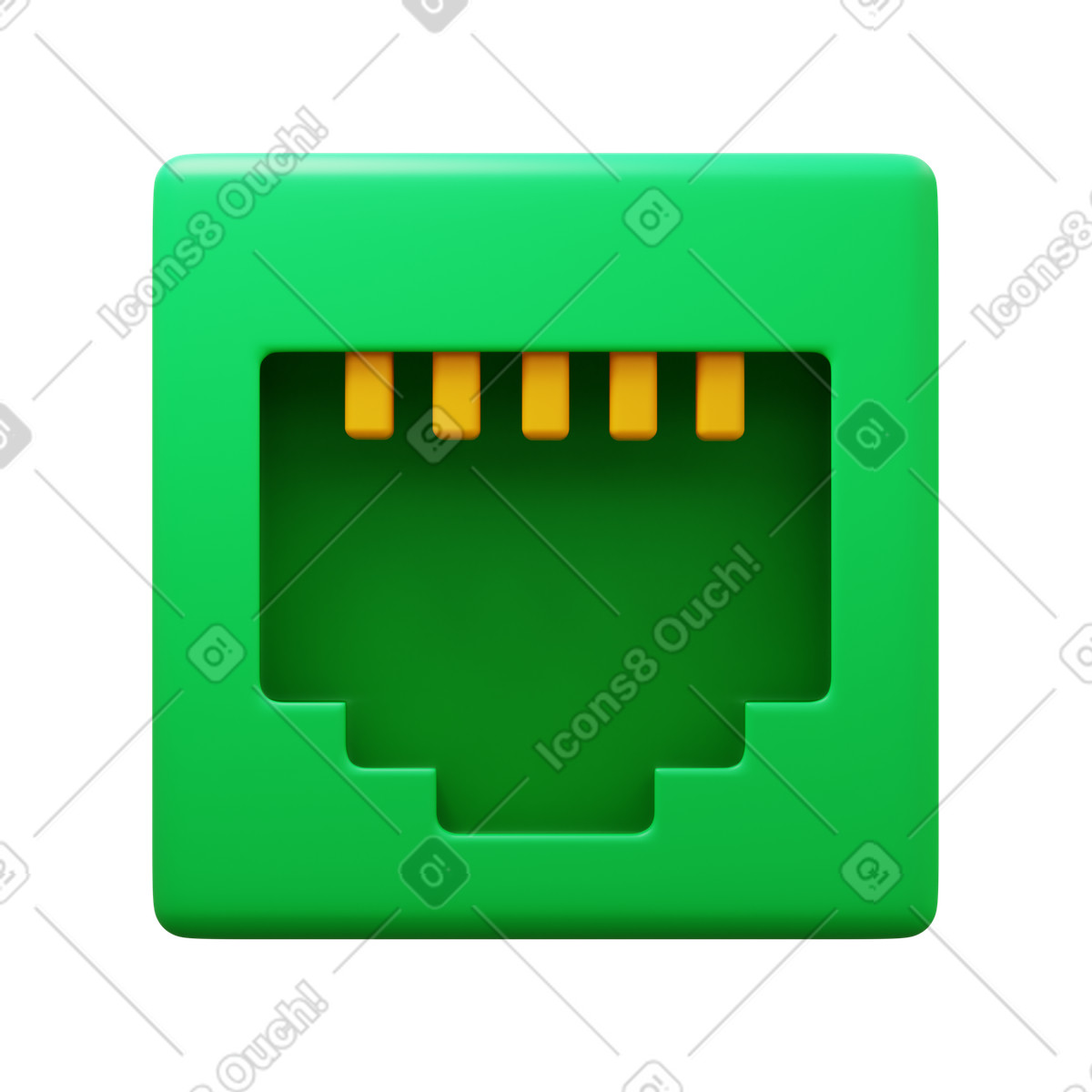 Ilustração de Ethernet on em no estilo 3D Fluency para baixar em PNG, SVG