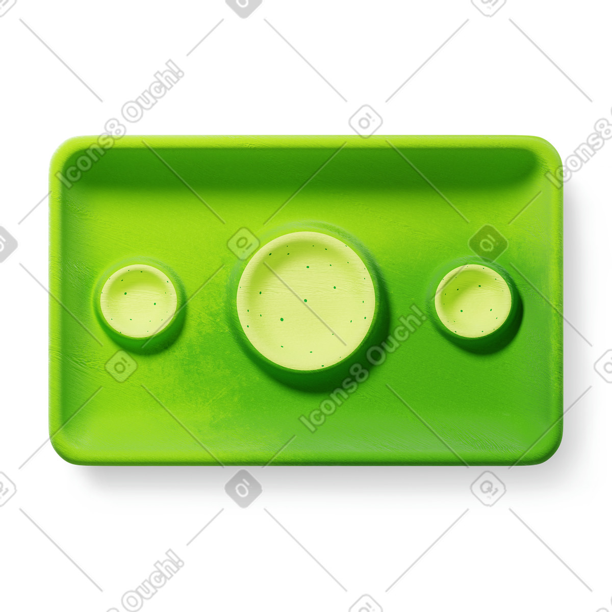 Abstrakte grüne banknote, banken und finanzen-Illustration im 3D Microsoft Fluent illustration-Stil als Download in PNG, SVG