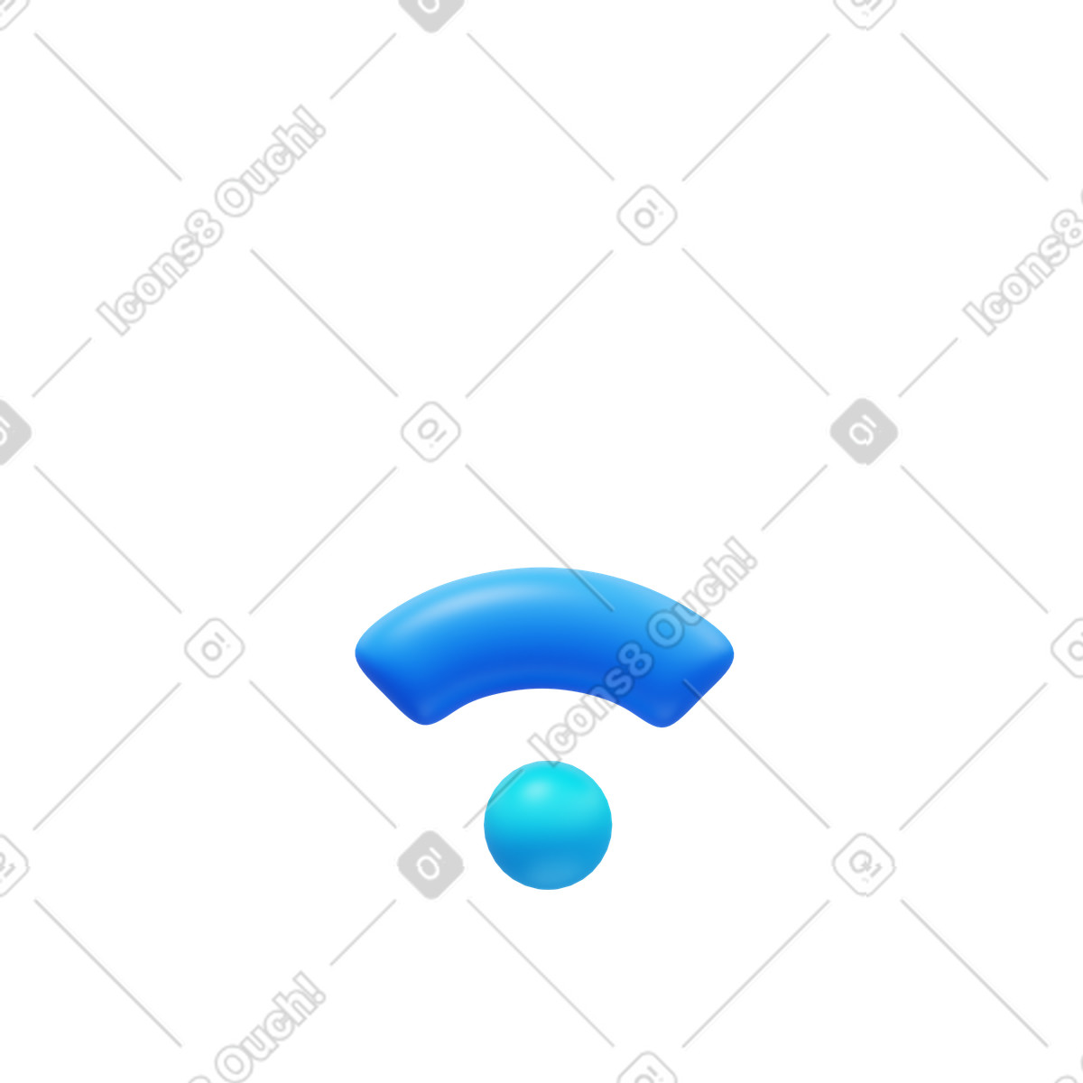 Wi-fi fair illustration in 3D Fluency style download in PNG, SVG