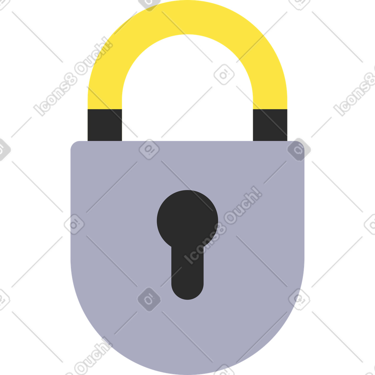 Ilustração de Trancado em no estilo Marginalia para baixar em PNG, SVG